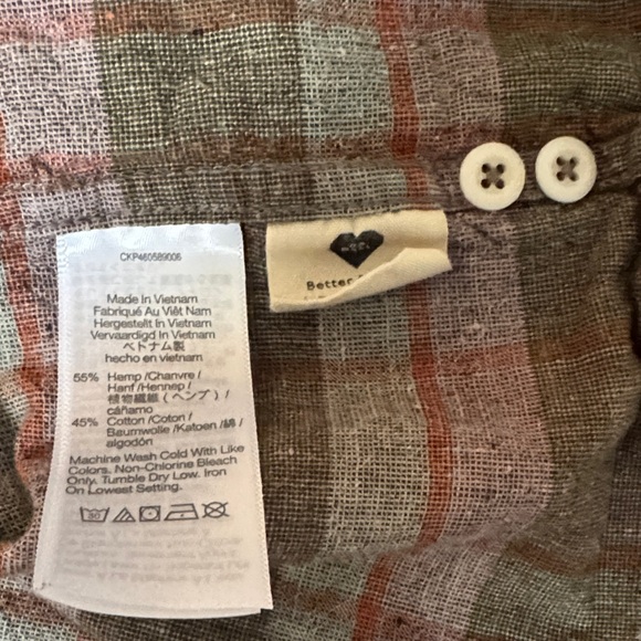 Madewell Hemp Cotton Striped Short Sleeve Shirt - Picture 3 of 3